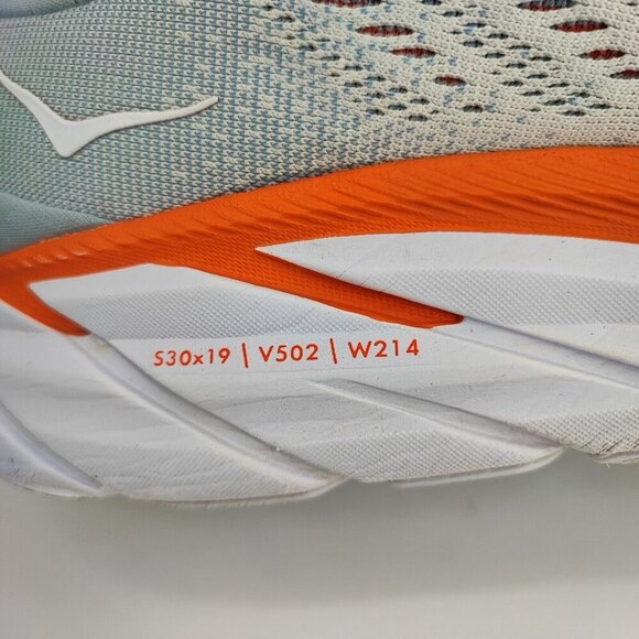 Hoka One One Women's Clifton 8 Blue Mesh Lace Up Running Sneakers Size 7.5B US - Picture 5 of 13